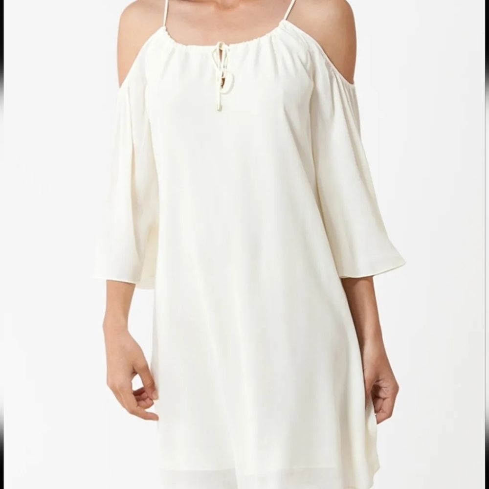Hale Bob Cold Shoulder Viscose Crepe Smock‎ Dress | Size S